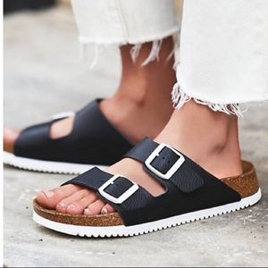Birkenstock Black and White Arizona super grip 40